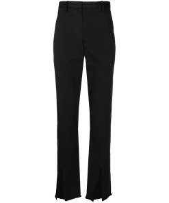 Dion Lee Split Frayed Straight-Leg Pants