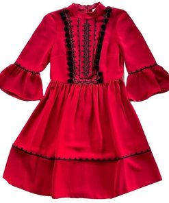 Kate Spade Embroidered Pom Pom Mini Dress