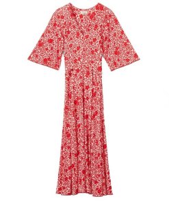 Jigsaw Sweetpea Jersey Tie Front Midi DressThe Frankie Shop Lui Organic Cotton Shirt