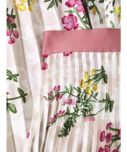 Max Mara Weekend Garbo Floral Print Pleated Skirt