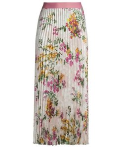 Max Mara Weekend Garbo Floral Print Pleated Skirt