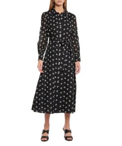 Tory Burch Embroidered Floral Artist's Midi Dress