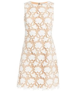 Alice + Olivia Clyde Floral Lace Sleeveless Mini Dress