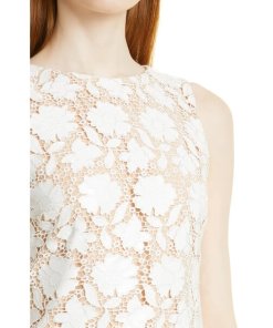 Alice + Olivia Clyde Floral Lace Sleeveless Mini Dress