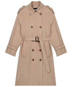 Maje Grenchman Double-Faced Wool-Blend Trenchcoat