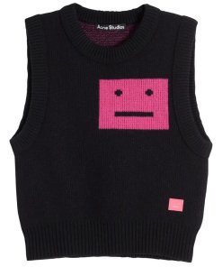 Acne Studios Face Jacquard Wool Sweater Vest