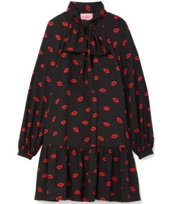 Kate Spade Kisses Tie-Neck Shift Mini Dress
