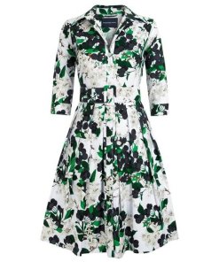 Samantha Sung Audrey Cherry Blossoms Cotton Dress