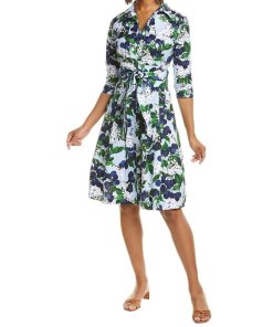Samantha Sung Audrey Cherry Blossoms Cotton Dress