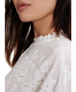 Maje Ceanna Eyelet Embroidered Cotton Shirt