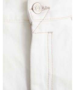 Zimmermann Vintage White Denim Pocket Midi Skirt