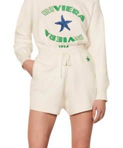 Sandro Leandre Embroidered Drawstring Shorts