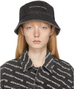 Alexander Wang Rhinestone-Embellished Denim Bucket Hat