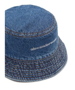 Alexander Wang Rhinestone-Embellished Denim Bucket Hat