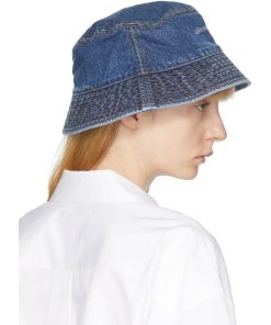 Alexander Wang Rhinestone-Embellished Denim Bucket Hat