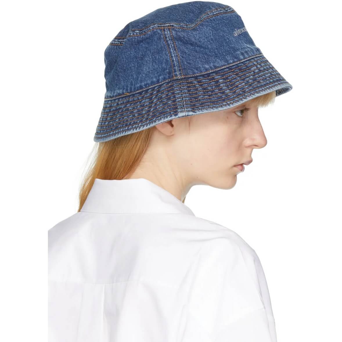 alexanderwang デニムバケットハット Alexander Wang Rhinestone-Embellished Denim Bucket Hat – evaChic