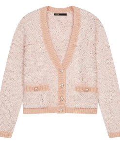 Maje Mission V-Neck Sequined Cardigan