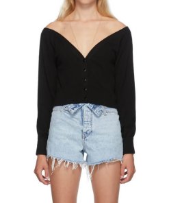 Alexander-Wang-Cropped-Tulle-Trimmed-Wool-Blend-Cardigan