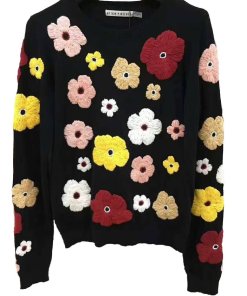 Alice + Olivia Lyndia Floral Embroidered Cardigan