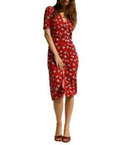 Rouje Gabin Jonquille Print Midi Wrap Dress