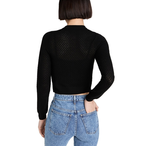 Alice + Olivia Selma Floral Crochet Pointelle Cardigan – evaChic