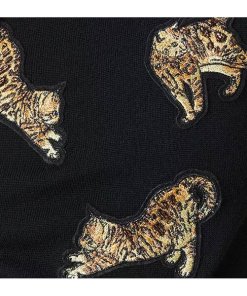 Alice + Olivia Ciara Bengal Cat Cropped Sweater