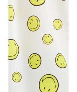 Alice + Olivia x Smiley Willa Face Print Silk Blouse