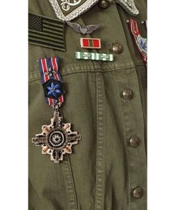 Alice + Olivia Chloe Embroidered Cropped Army Jacket