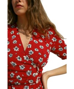 Rouje Gabin Jonquille Print Midi Wrap Dress