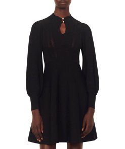 Sandro Louise Fit & Flare Fine-Knit Dress