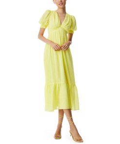long forest green dress Green Long Satin Strapless Split Dress main image 1