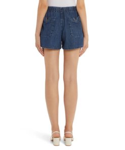 Valentino VLogo Drawstring Denim Shorts