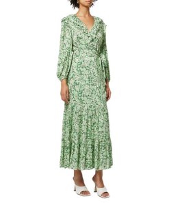 Rixo Frida Floral Wrap Midi Dress