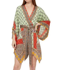 Alice + Olivia Haveri Kimono Belted Mini Dress