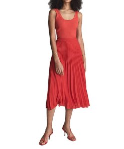 Reiss Izzie Pleated Midi Skirt