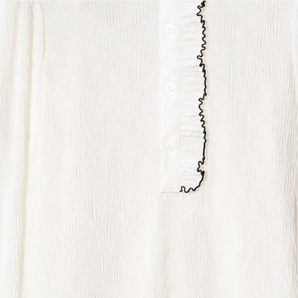 Tory Burch Deneuve Ruffle-Trim Dress in New Ivory evaChic Tory Burch Deneuve Ruffle-Trim Dress in New Ivory evaChic