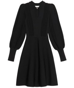 Sandro Louise Fit & Flare Fine-Knit Dress