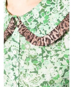 Rixo London Nika Statement Collar Blouse