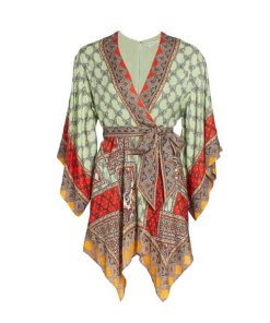 Alice + Olivia Haveri Kimono Belted Mini Dress