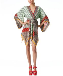 Alice + Olivia Haveri Kimono Belted Mini Dress