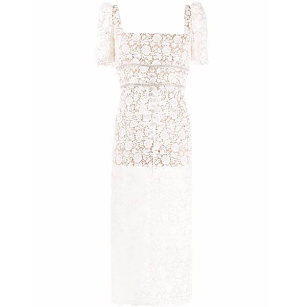 white christmas dresses Cream Floral Lace Mini Dress – self-portrait-US main image 0