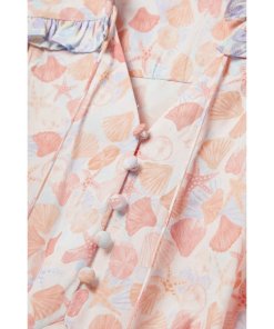 Rixo Gwen Pebble Shell Long Dress
