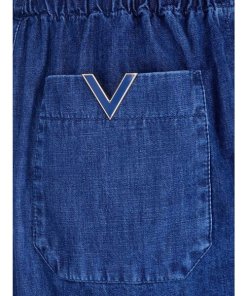Valentino VLogo Drawstring Denim Shorts