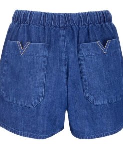 Valentino VLogo Drawstring Denim Shorts