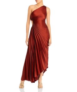 A.L.C. Delfina Pleated Asymmetric Dress