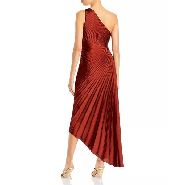 A.L.C. Delfina Pleated Asymmetric Dress