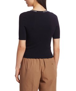 Alexanderwang.T Logo-Trim Bodycon T-Shirt