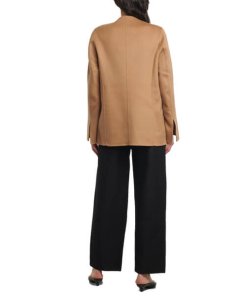 Toteme Collarless Double Wool Oversized Blazer