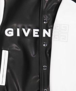 Givenchy Kids Logo-Embroidered Faux-Leather Bomber Jacket