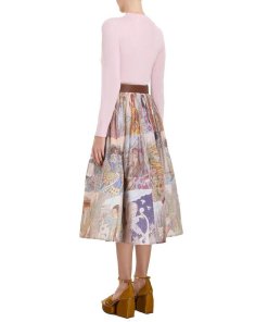 Zimmermann Kaleidoscope Zodiac Girls Tile Midi Skirt